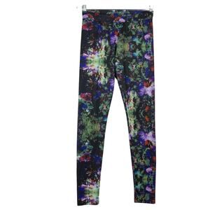 NWOT H&M Legging S Floral Multicolor Pull Up Stretch Polyester Elastane